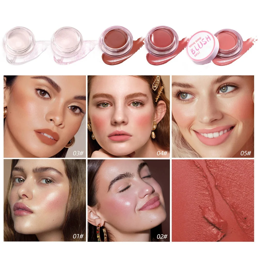 5 Colors Blusher Glossy Changing Korean Makeup Palette